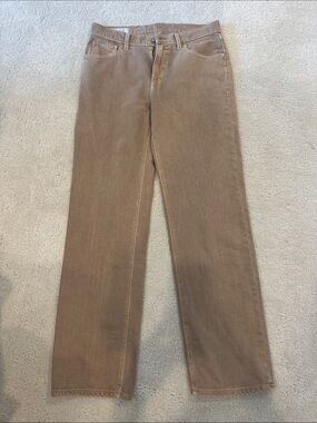Gap women’s 27 90s mid rise loose boyfriend Jean beige tan brown new